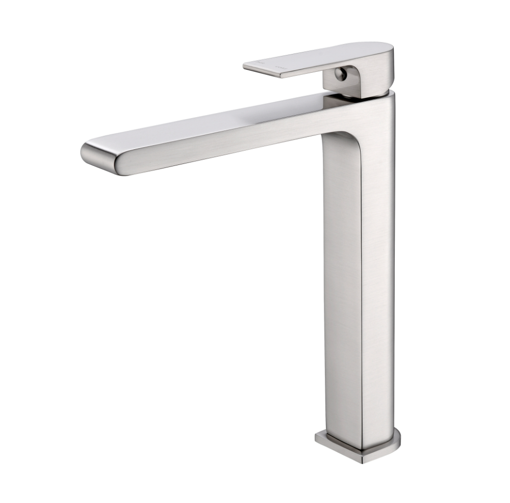 Nero Bianca Mid Tall Basin Mixer Brushed Nickel NR321501DBN - Basin Mixers