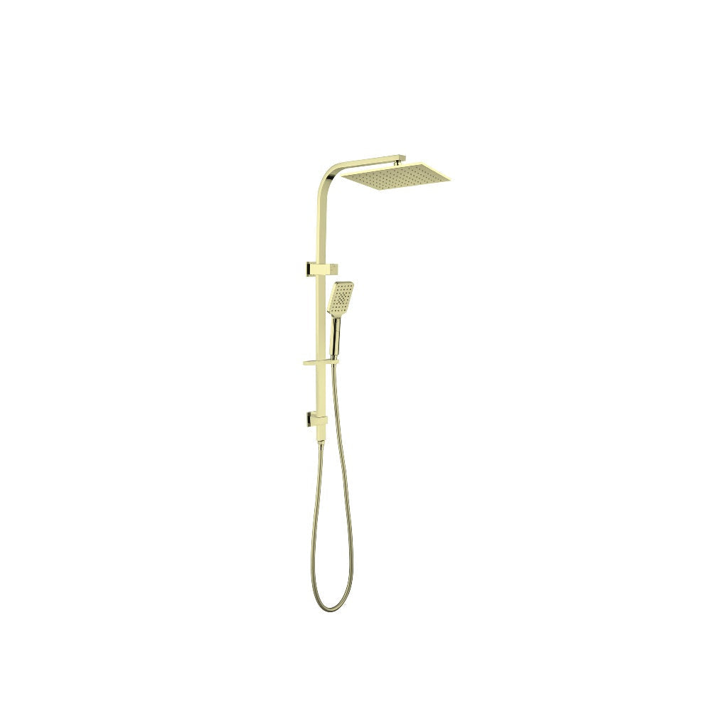 Nero Celia Shower Set Square Head Brushed Gold NR301505CBG - Twin Showers