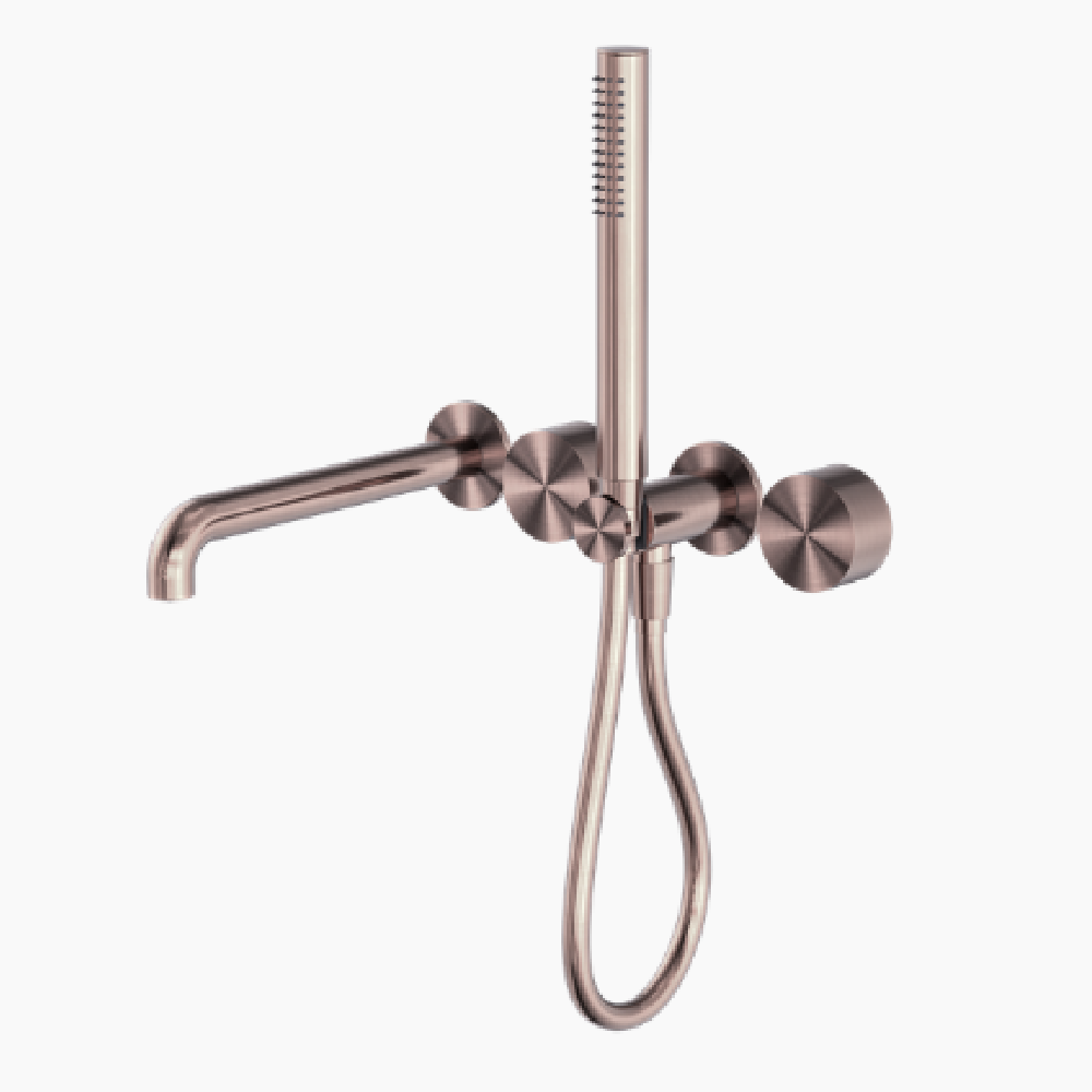 Nero Kara Progressive Shower System (Separate Plates) 230Mm Brushed Bronze NR271903B230BZ - Wall Mixers & Spouts