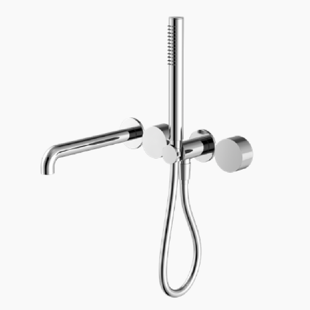 Nero Kara Progressive Shower System (Separate Plates) 230mm Chrome NR271903B230CH - Wall Mixers & Spouts