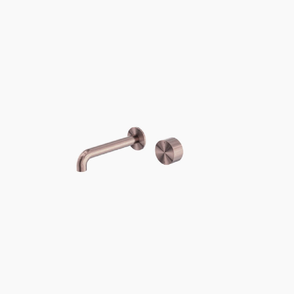 Nero Kara Progressive Wall Basin/Bath Mixer 185mm Spout Brushed Bronze NR271907a185BZ - Wall Mixers & Spouts