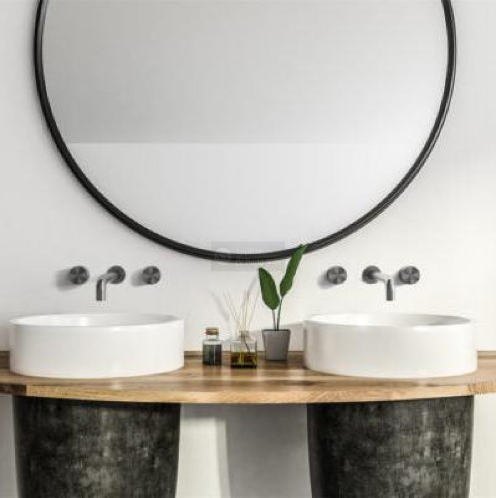 Nero Kara Wall Basin Set - Gunmetal Grey Tapware 3 Piece