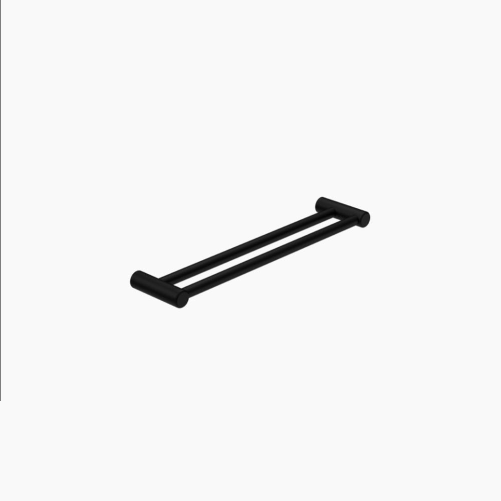 Nero Mecca Care 25mm Grab Double Towel Rail 600mm Matte Black NRCR2524DMB - Bathroom Disabled & Aged Care
