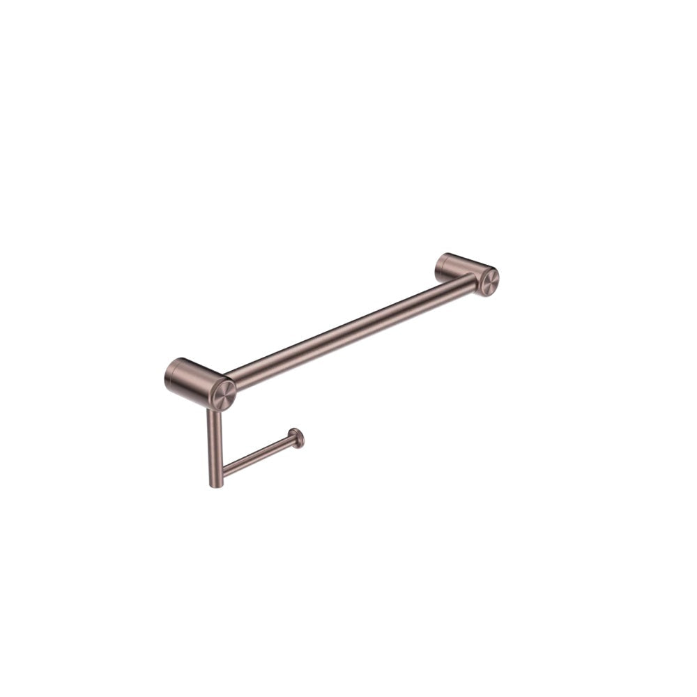 Nero Mecca Care 25mm Toilet Roll Rail 450mm Brushed Bronze NRCR2518ABZ - TOILET ROLL HOLDERS