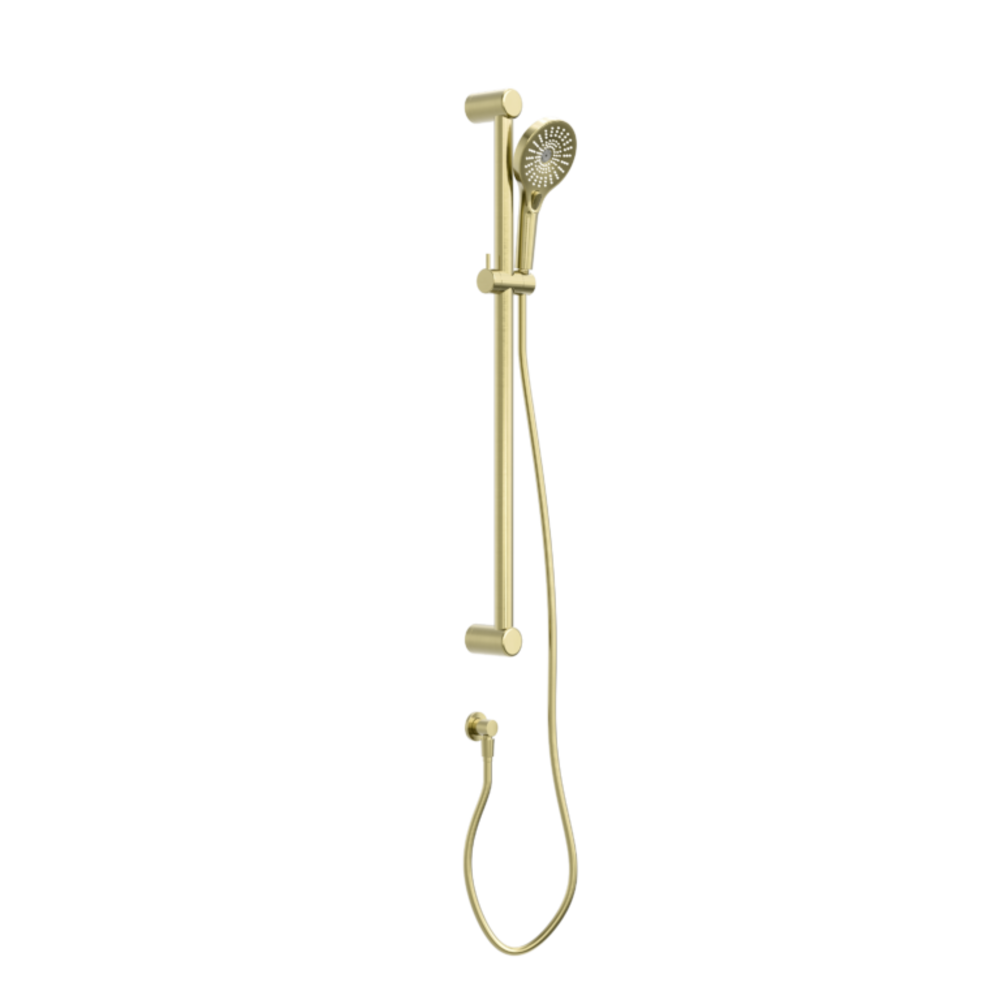Nero Mecca Care 32mm Grab Rail And Adjustable Shower Rail Set 900mm Brushed Gold NRCS005BG - Rail Shower