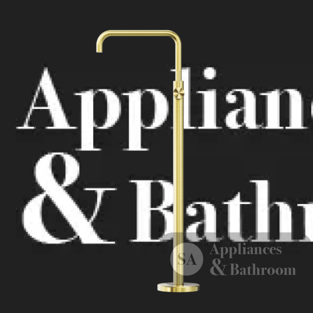 Nero Mecca Freestanding Bath Mixer Square Shape Brushed Gold NR221903bBG - Bath Fillers