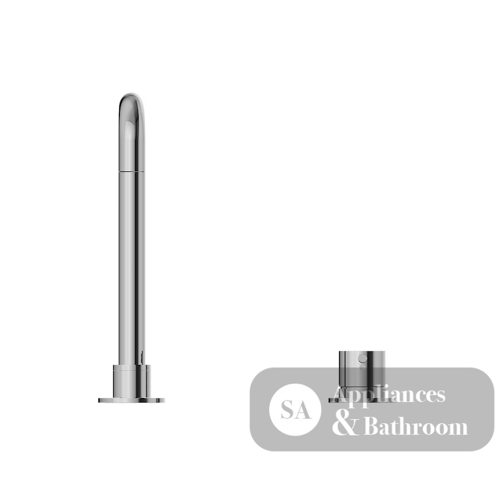 Nero Mecca Hob Basin Mixer Square Spout Chrome NR221901cCH - Hob Mixer Sets