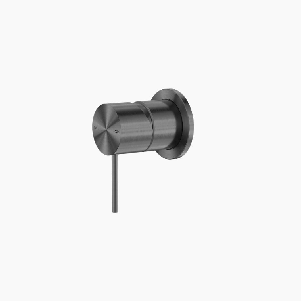 Nero Mecca Shower Mixer 60mm Plate Gun Metal NR221911HGM - Bathroom Wall Mixers