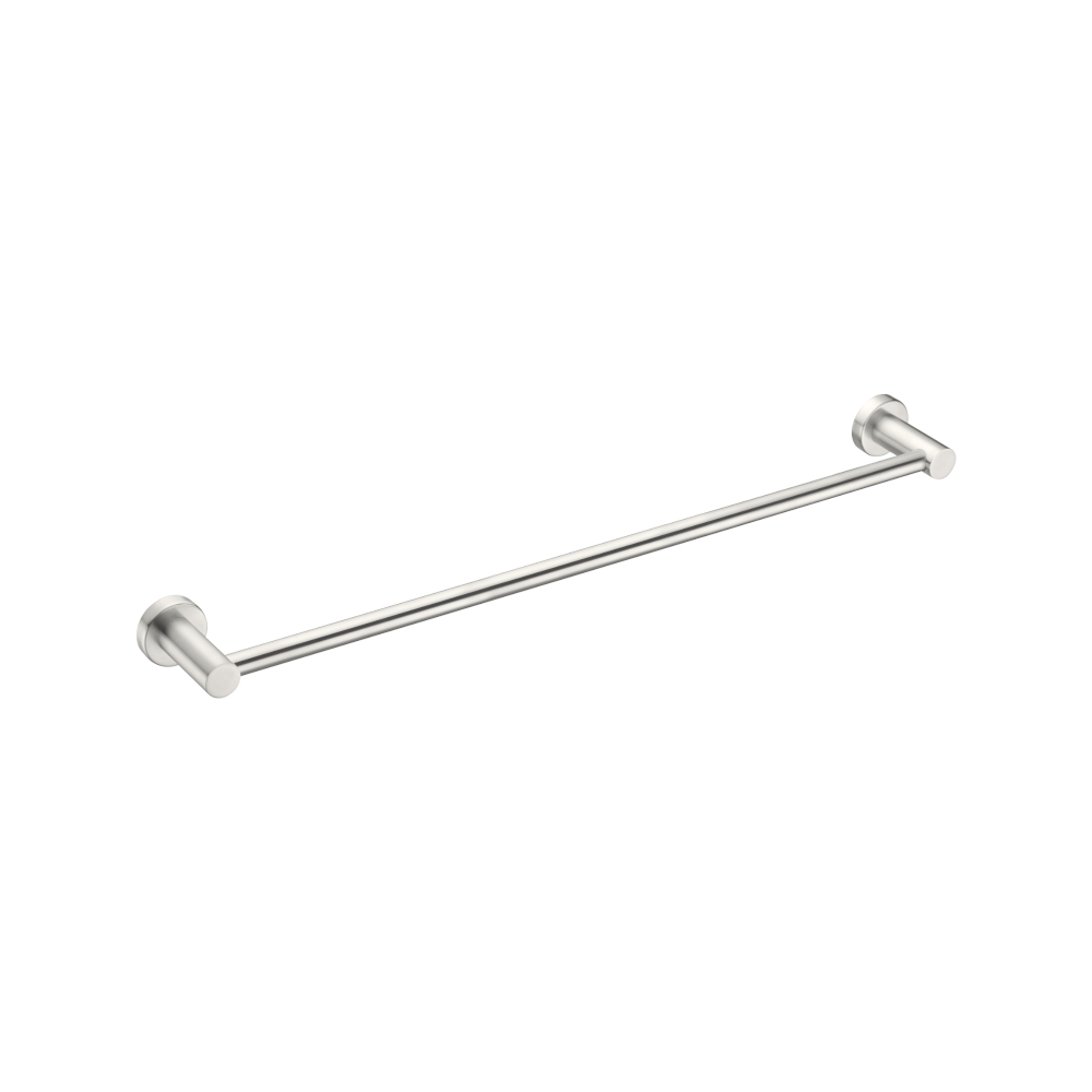 Nero Mecca Single Towel Rail 600mm Brushed Nickel NR1924BN - Towel Rails