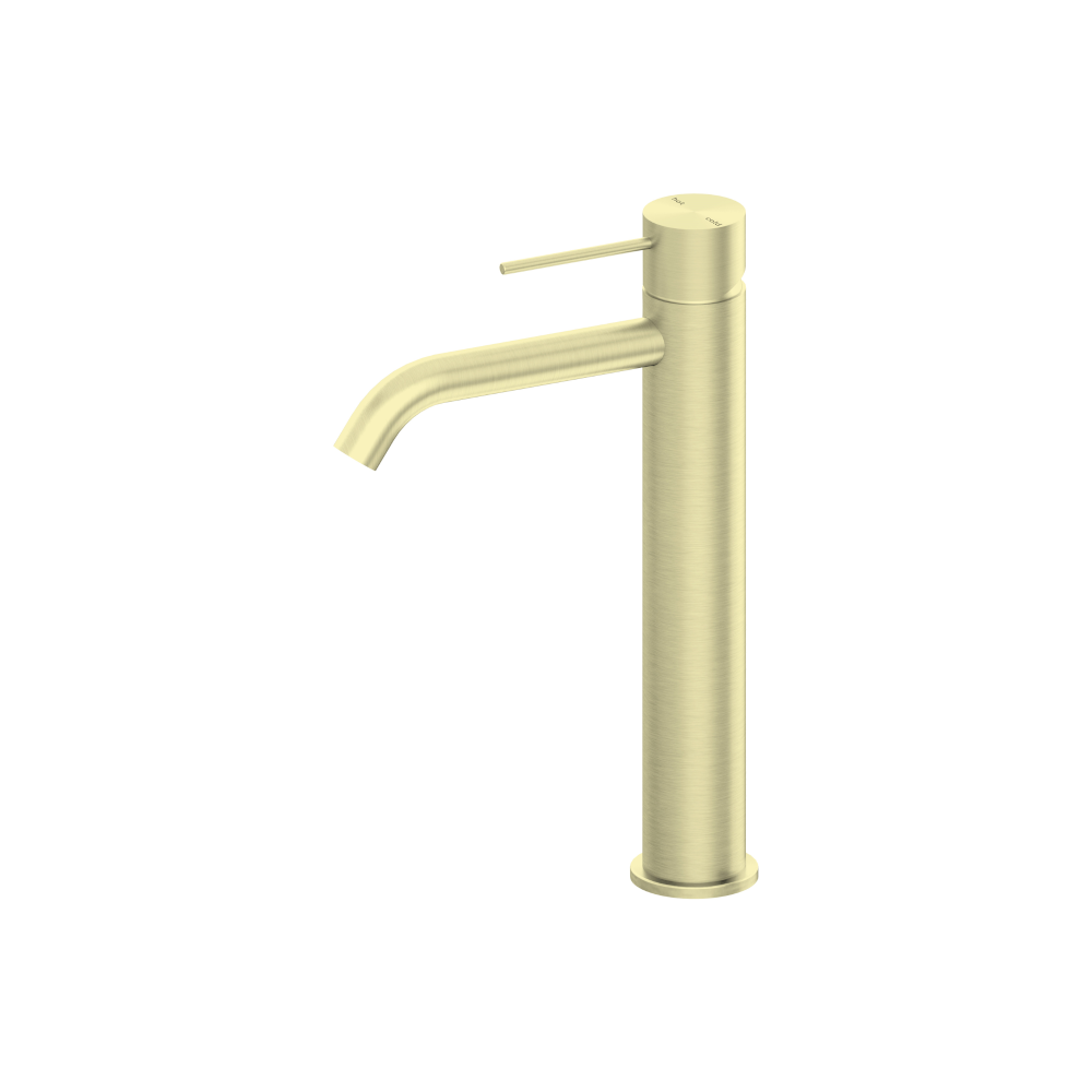Nero Mecca Tall Basin Mixer Brushed Gold NR221901aBG - Basin Mixers