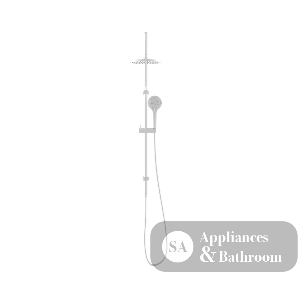 Nero Mecca Twin Shower With Air Shower Matte White NR221905bMW - Twin Showers