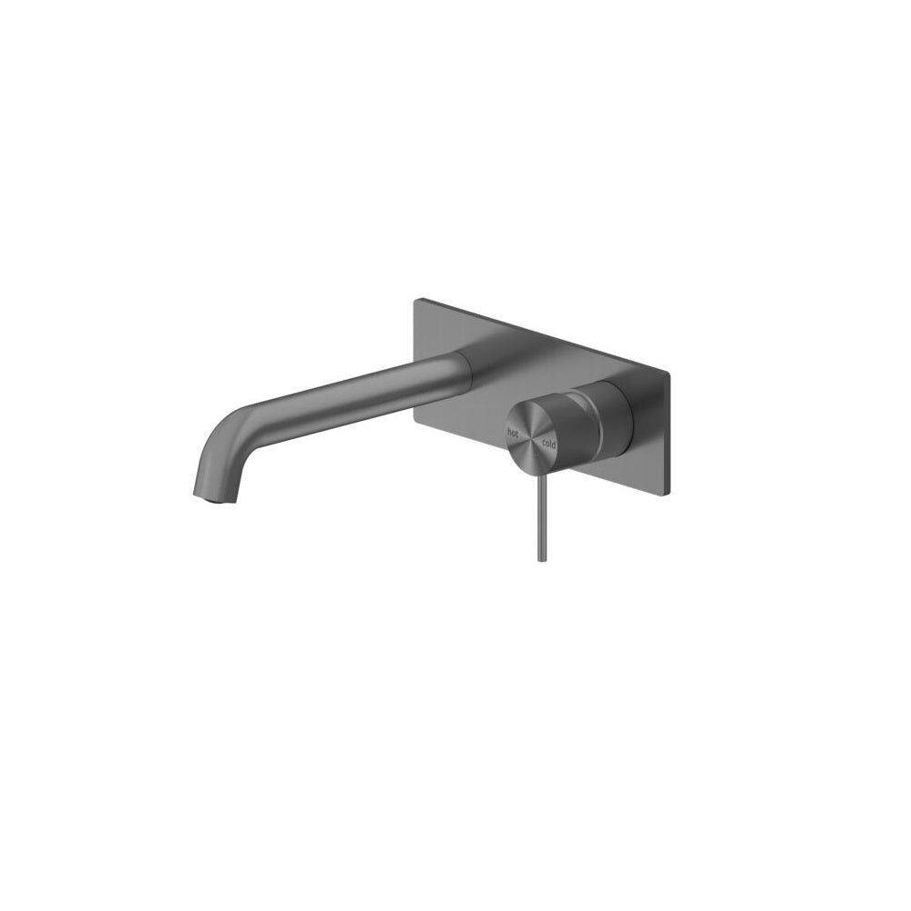 Nero Mecca Wall Basin/Bath Mixer 260mm Gun Metal NR221910A260GM - Wall Mixers & Spouts