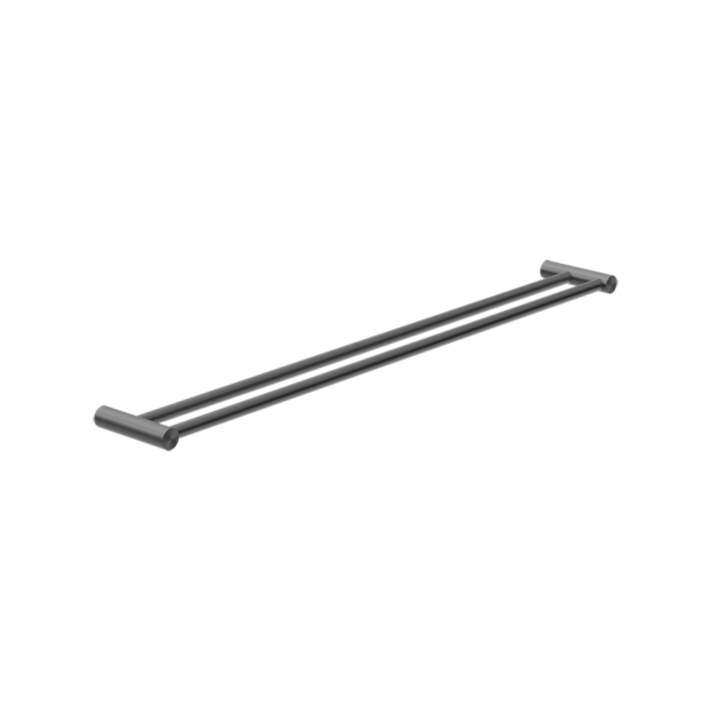 Nero New Mecca Double Towel Rail 800mm Gun Metal NR2330DGM - Towel Rails