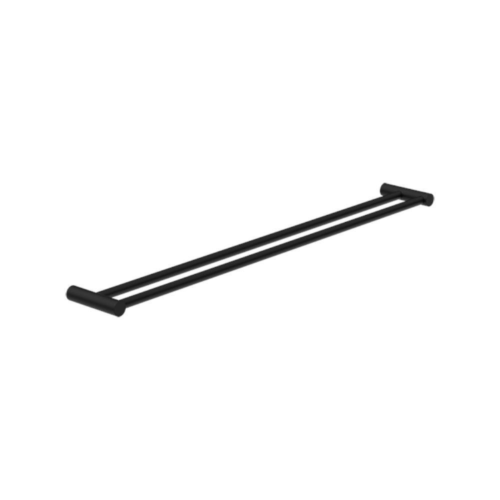 Nero New Mecca Double Towel Rail 800mm Matte Black NR2330DMB - Towel Rails
