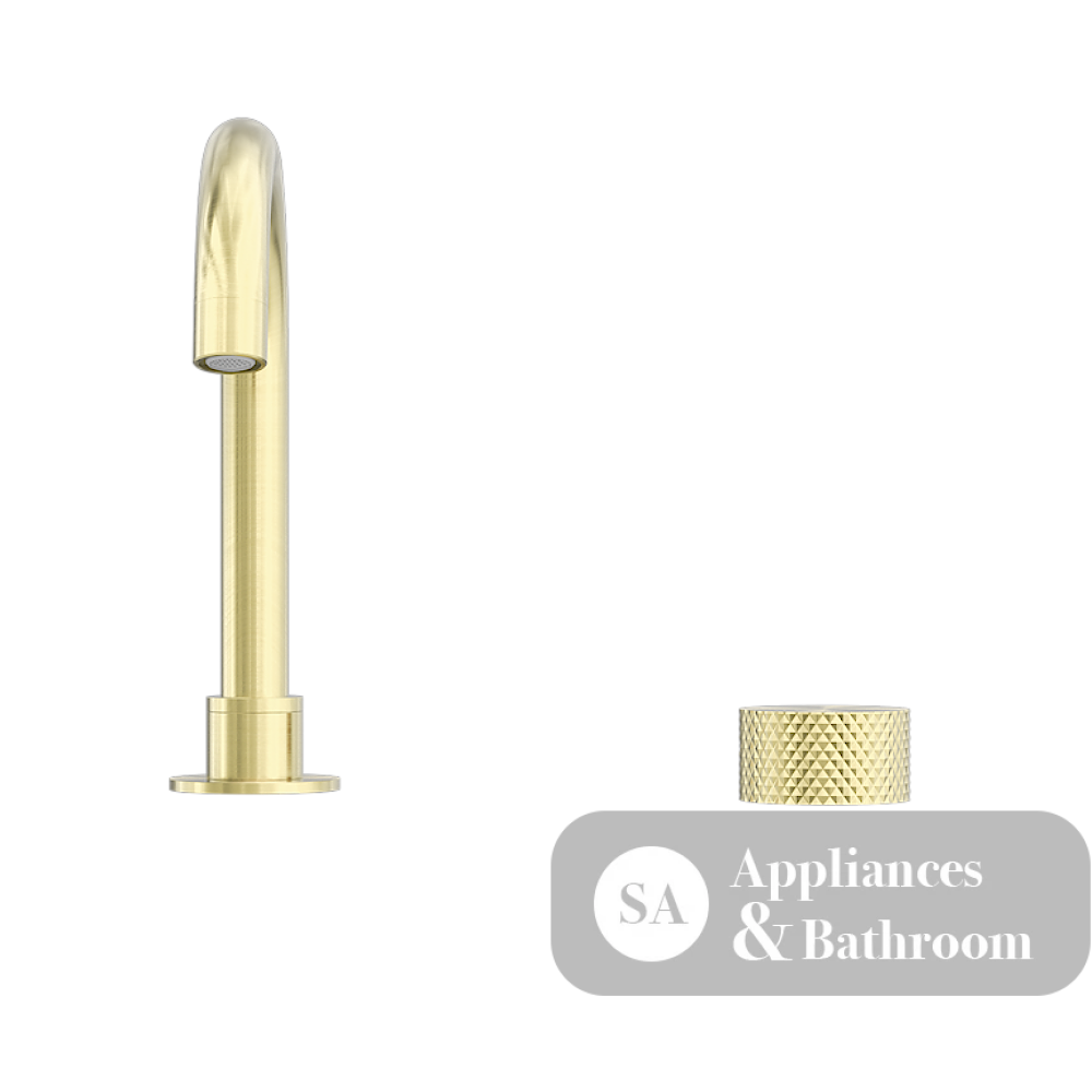 Nero Opal Progressive Basin Set Brushed Gold NR252001BG - Wall Mixers & Spouts