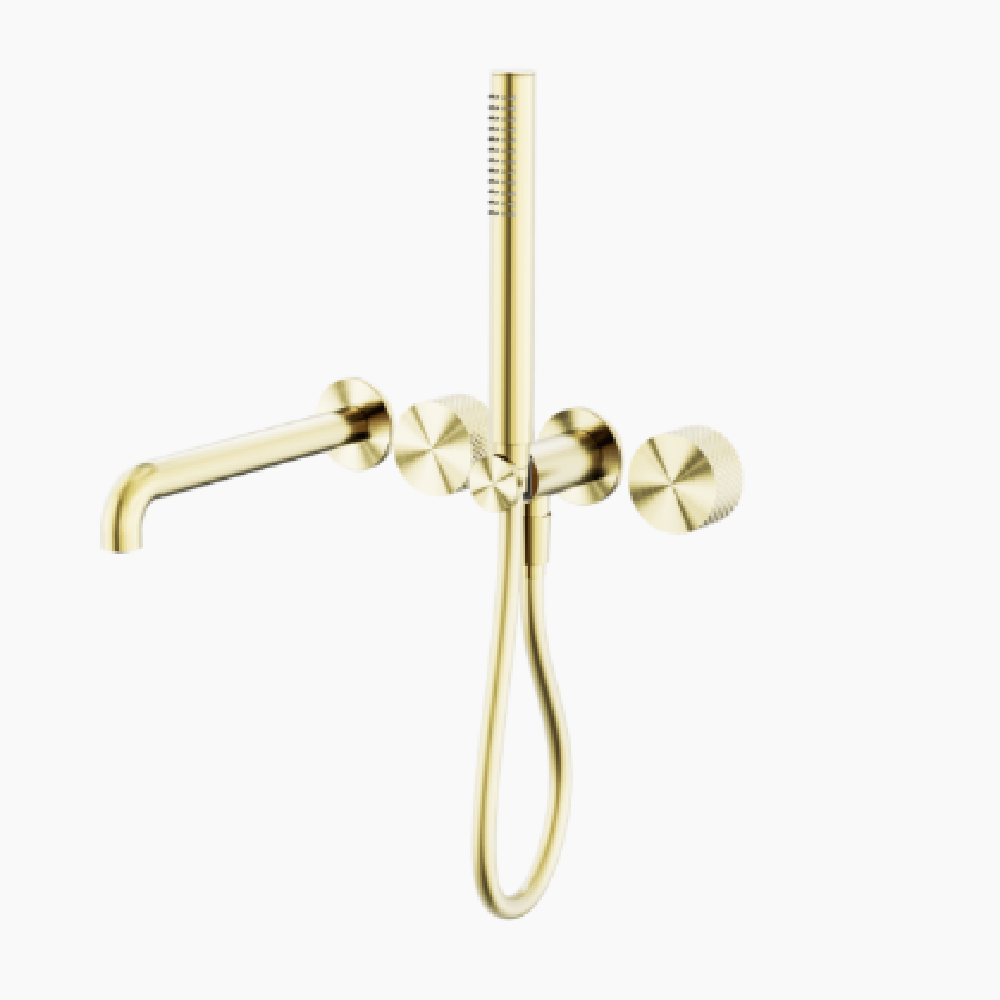 Nero Opal Progressive Shower System (Separate Plates) 230mm Brushed Gold NR252003B230BG - Hand Showers