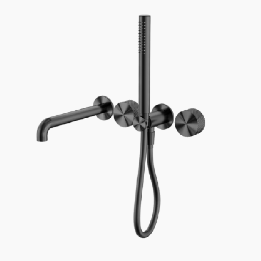 Nero Opal Progressive Shower System (Separate Plates) 250mm Graphite NR252003B250GR - Hand Showers
