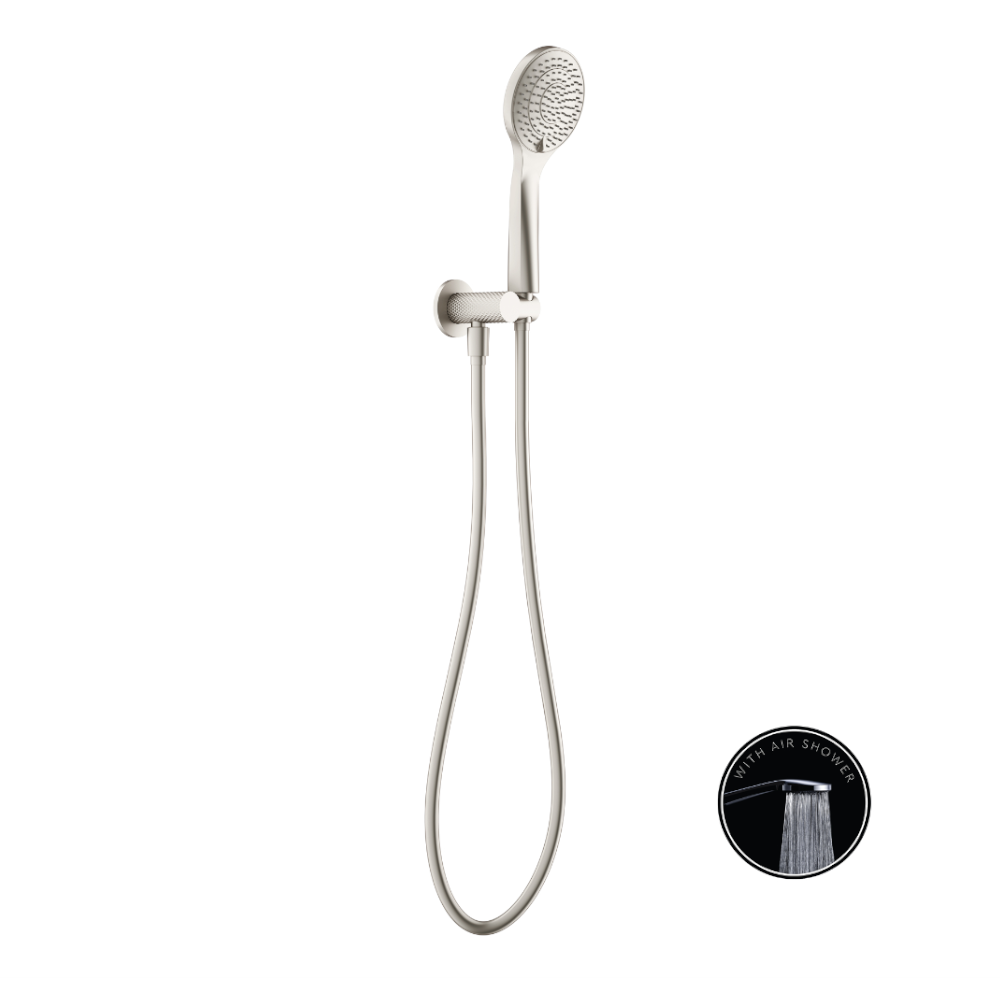 Nero Opal Shower Bracket with Air Shower Brushed Nickel NR251905BN - Hand Showers