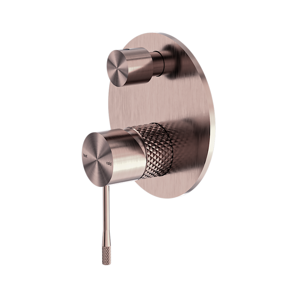 Nero Opal Shower Mixer with Diverter Brushed Bronze NR251909aBZ - Wall Mixer Diverter