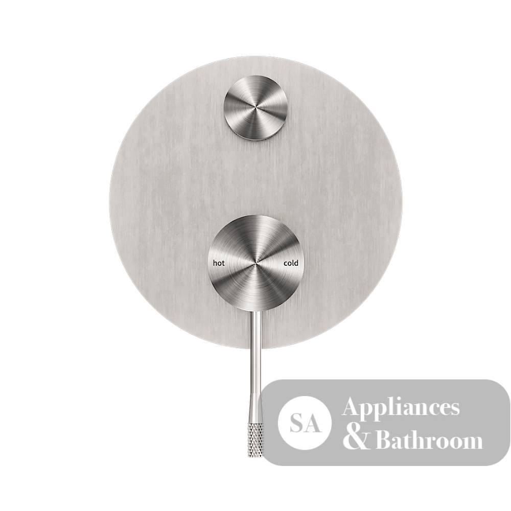 Nero Opal Shower Mixer with Diverter Brushed Nickel NR251909aBN - Wall Mixer Diverter