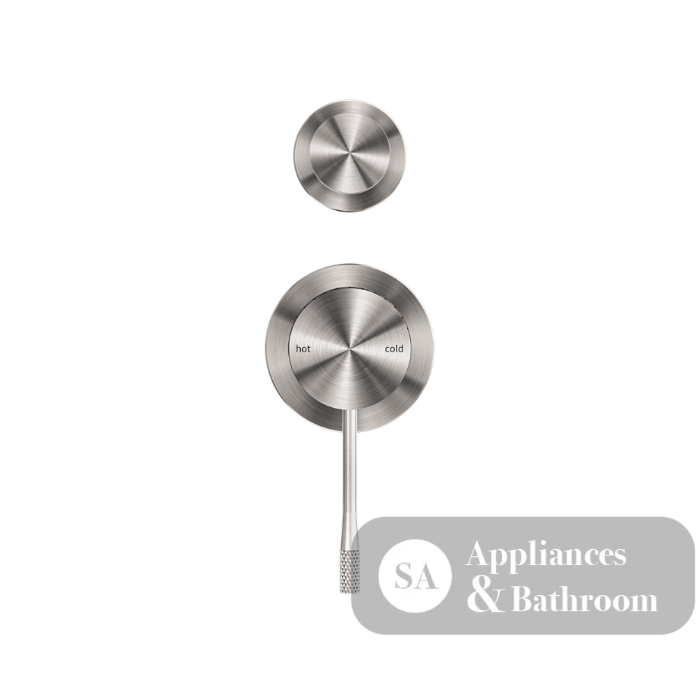 Nero Opal Shower Mixer with Diverter Separate Plate Brushed Nickel NR251909eBN - Wall Mixer Diverter