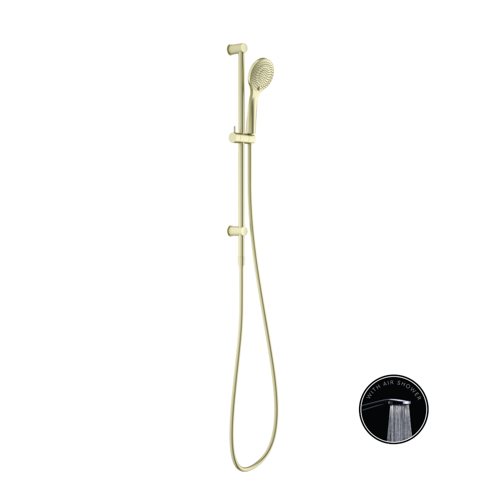 Nero Opal Shower Rail with Air Shower Brushed Gold NR251905aBG - Rail Showers