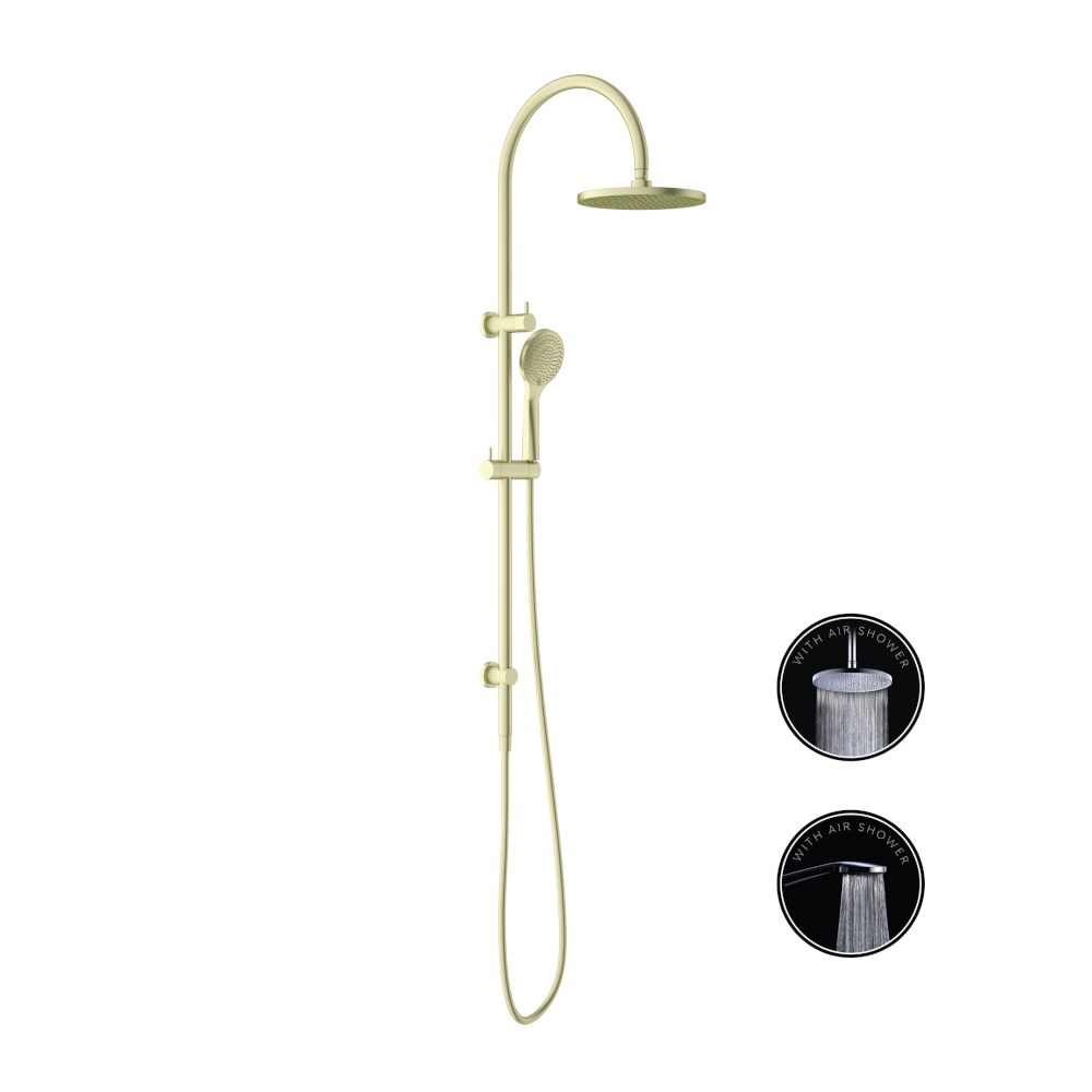 Nero Opal Shower Set with Air Shower Brushed Gold NR251905bBG - Twin Showers
