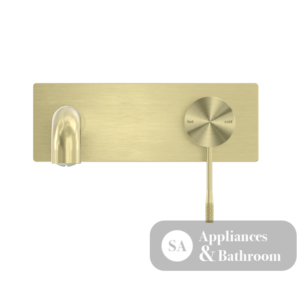 Nero Opal Wall Basin/Bath Mixer Brushed Gold NR251907aBG - Wall Mixers & Spouts