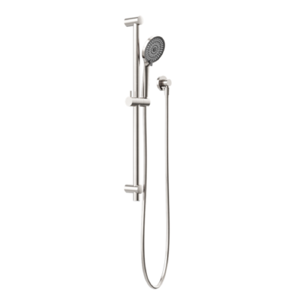 Nero Round Metal Shower Rail Brushed Nickel NR319BN - Rail Showers
