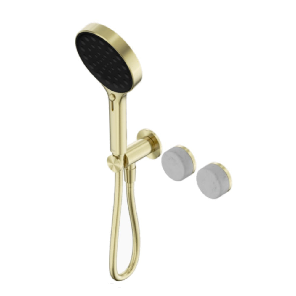 Nero Serenity Progressive Shower System w/ Carrara Handle And Serenity Hand Shower Brushed Gold 24E025BG - Hand Showers