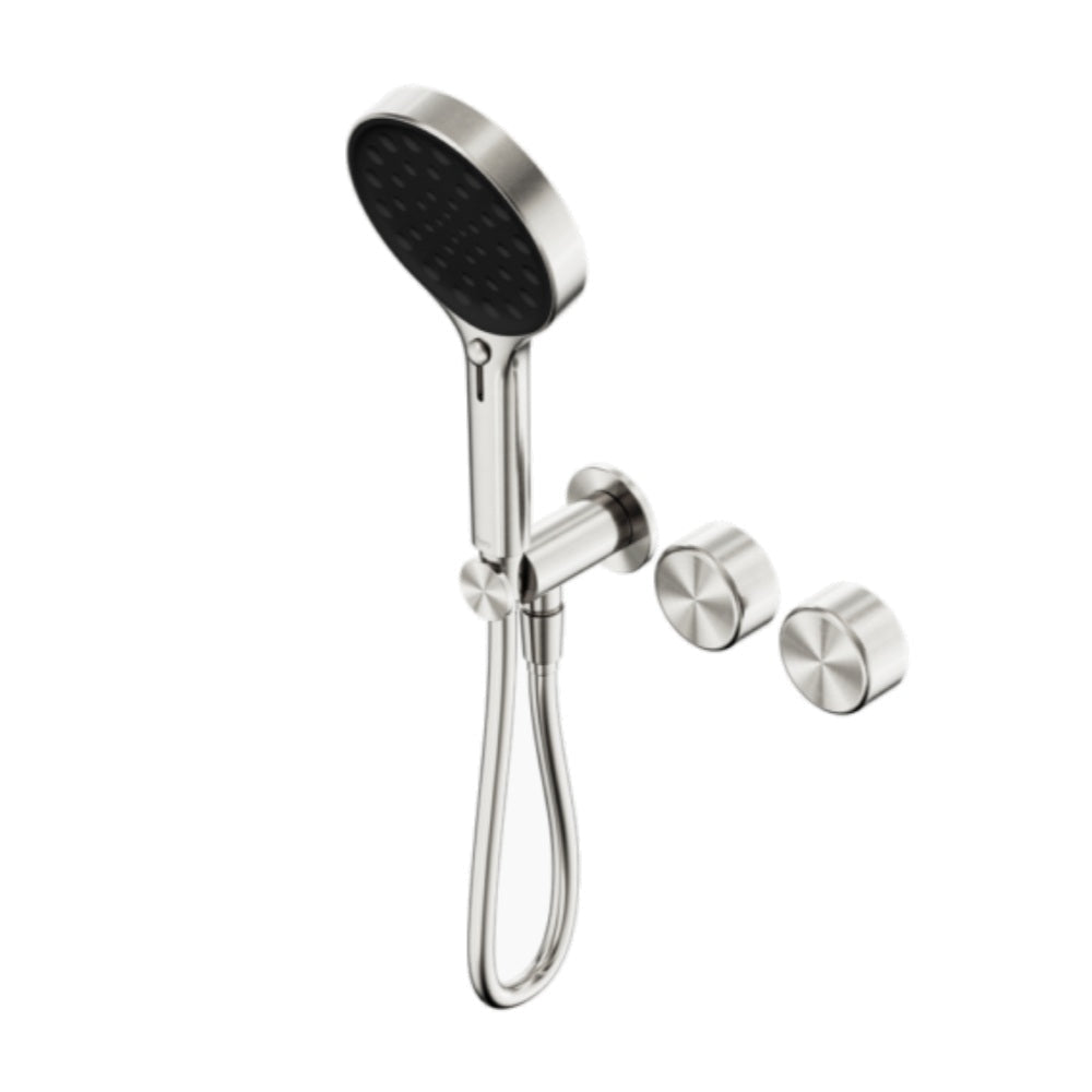 Nero Serenity Progressive Shower System w/ Metal Handle And Serenity Hand Shower Brushed Nickel 24E030BN - Hand Showers