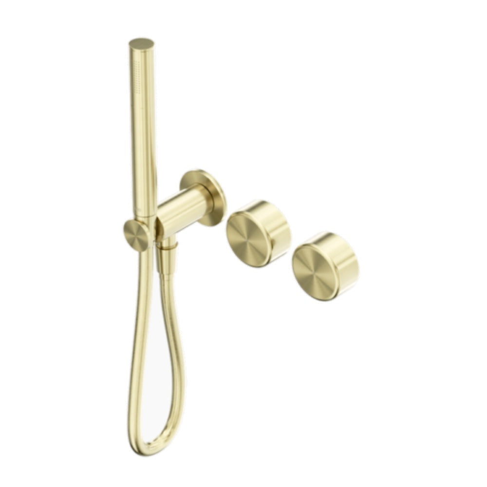 Nero Serenity Progressive Shower System w/ Metal Handle And Slim Shower Brushed Gold 24E024BG - Hand Showers