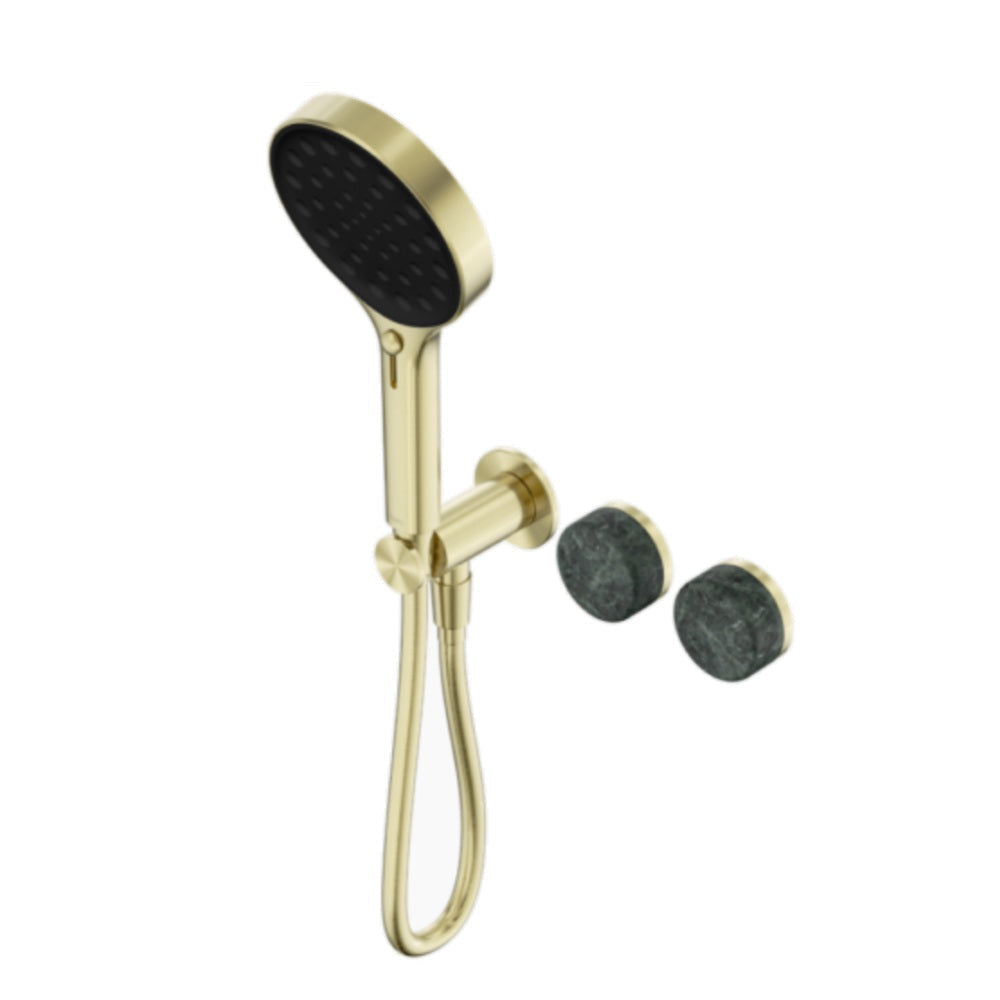 Nero Serenity Progressive Shower System w/ Verde Alpi Handle And Serenity Hand Shower Brushed Gold 24E026BG - Hand