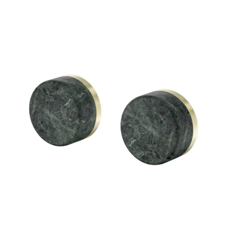 Nero Serenity Wall Top Assembly w/ Verde Alpi Handle Brushed Gold 24D006BG - Bathroom Wall Mixers