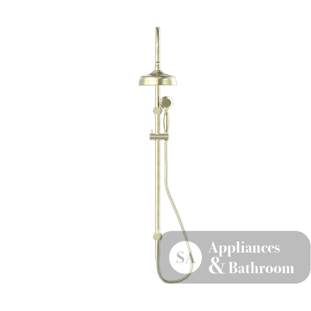 Nero York Twin Shower with Metal Handle Aged Brass NR69210502AB - Twin Showers