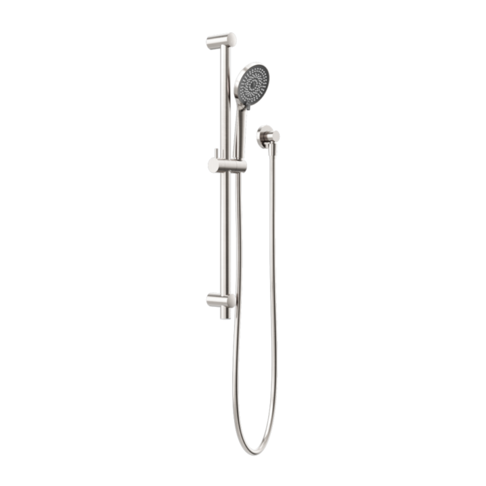 Nero Round Metal Project Rail Shower Brushed Nickel NR318BN