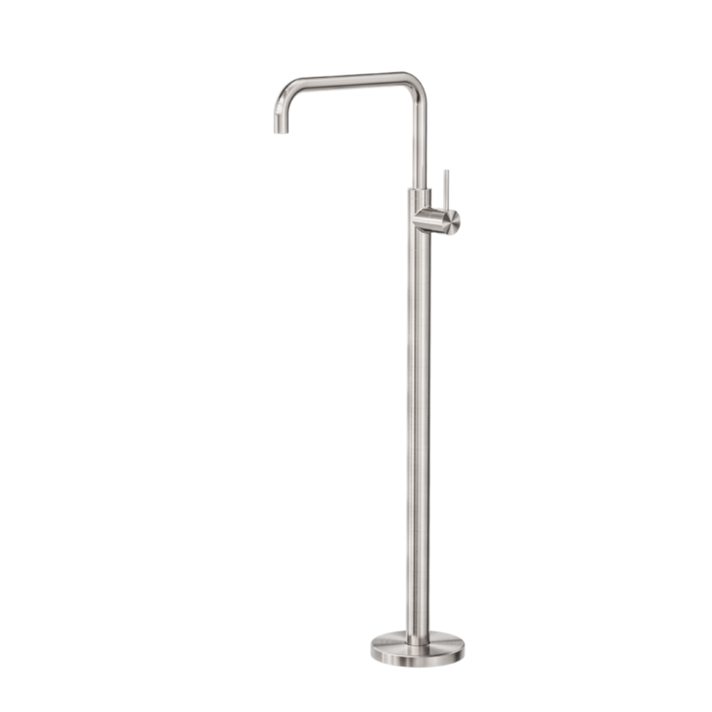 Nero Mecca Freestanding Bath Mixer Square Shape Brushed Nickel NR221903bBN