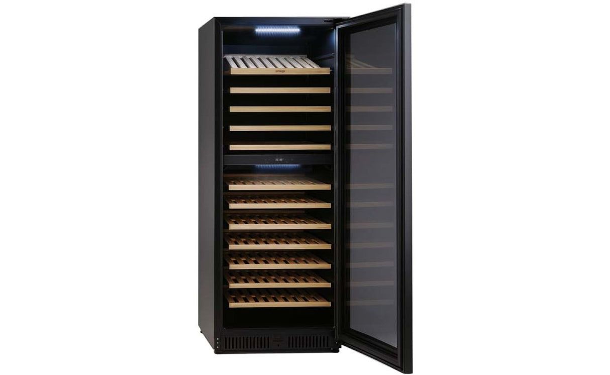 Omega OCW166SB 169 Bottle Dual Zone Wine Cabinet