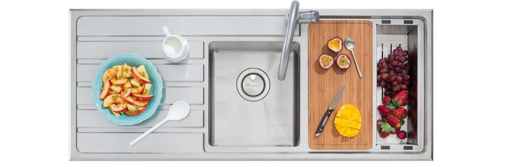 Oliveri Ap1411 Apollo 1 And 3/4 Bowl Right Hand Drainer Sink Top Mounted Kitchen Sinks