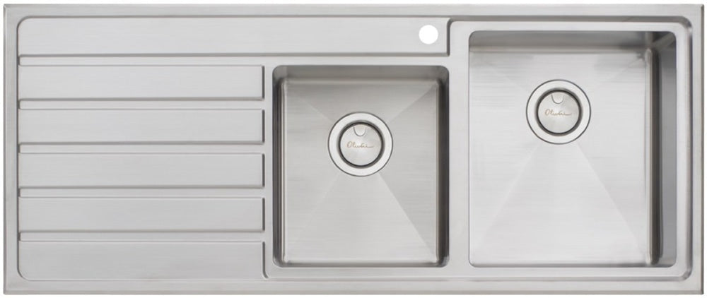 Oliveri Ap1412 Apollo 1 And 3/4 Bowl Left Hand Drainer Sink Top Mounted Kitchen Sinks