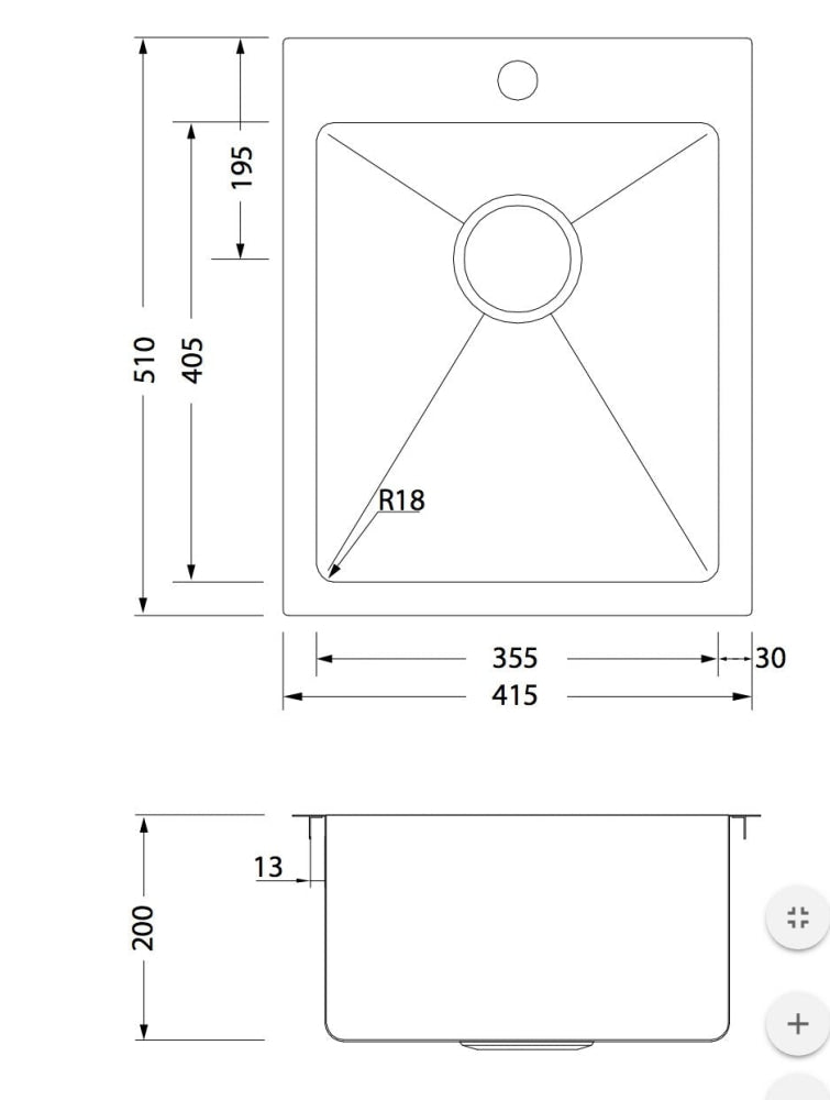 Oliveri Ap1451 Apollo Single Bowl Sink Top Mounted Kitchen Sinks