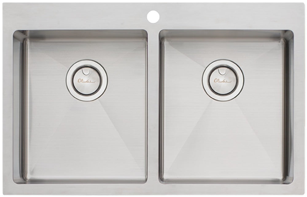 Oliveri Ap1464 Apollo Double Bowl Sink Top Mounted Kitchen Sinks