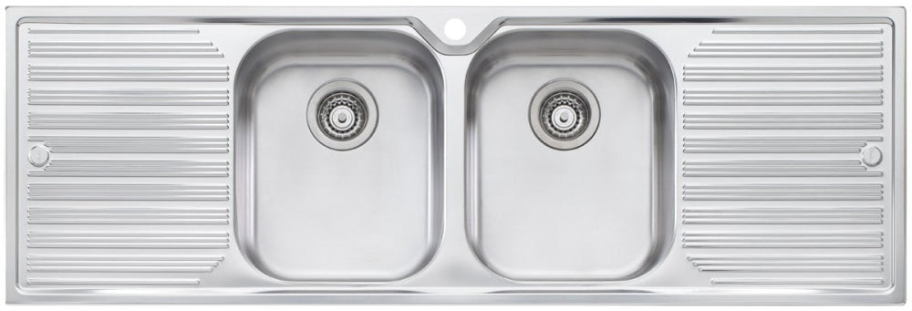 Oliveri Dz153 Diaz Double Bowl Drainer Topmount Sink