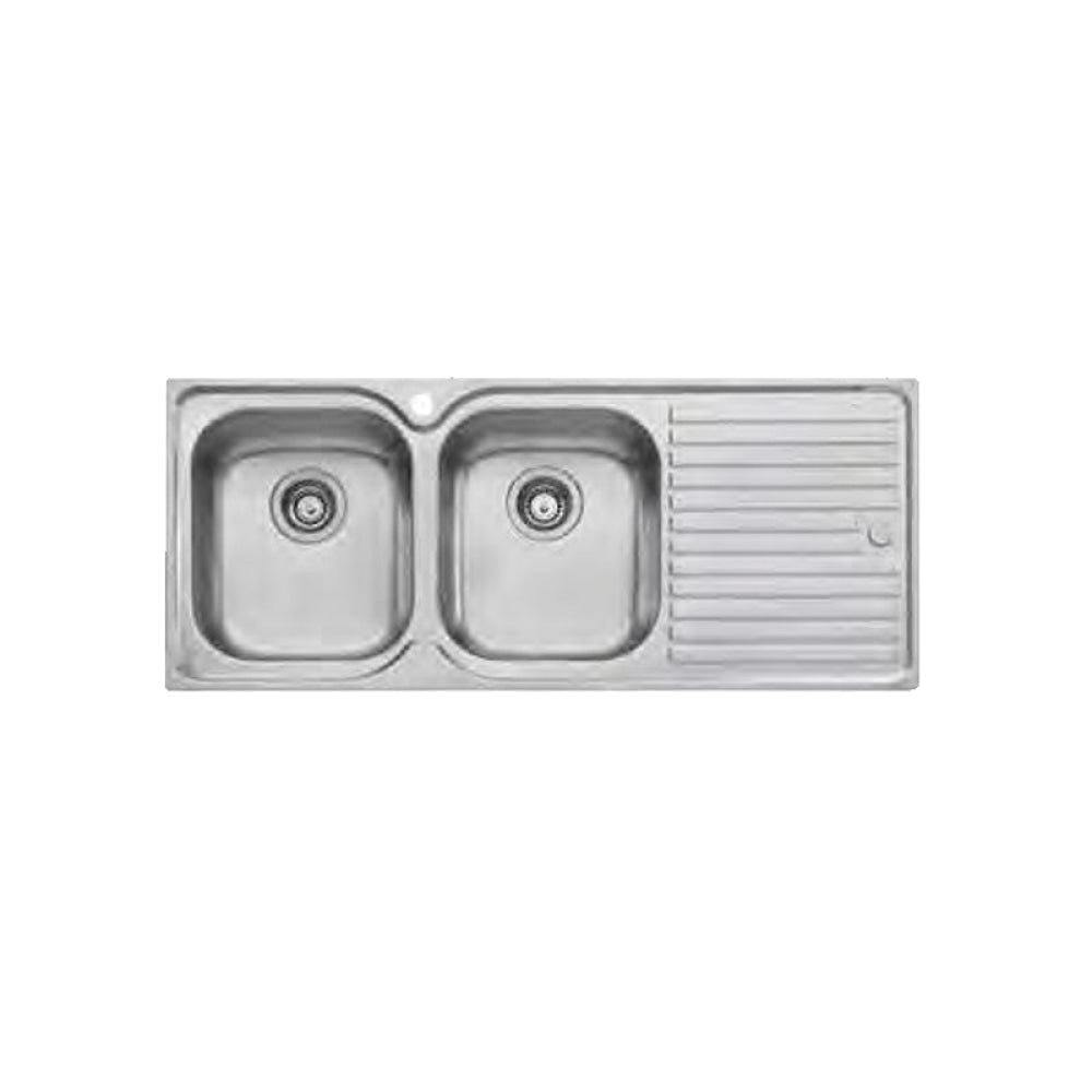 Oliveri El072 Double Bowl Stainless Steel Sink Top Mounted Kitchen Sinks