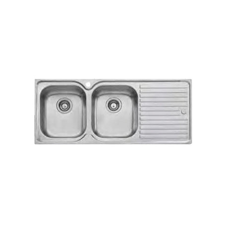 Oliveri El072 Double Bowl Stainless Steel Sink Top Mounted Kitchen Sinks