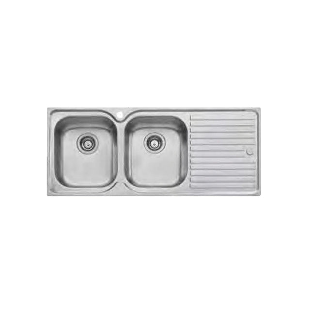 Oliveri El072 Double Bowl Stainless Steel Sink Top Mounted Kitchen Sinks