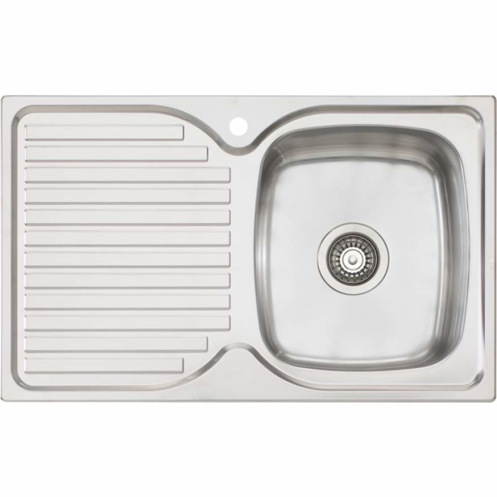 Oliveri Endeavour Ee22 Single Bowl Sink With Drainer Top Mounted Kitchen Sinks