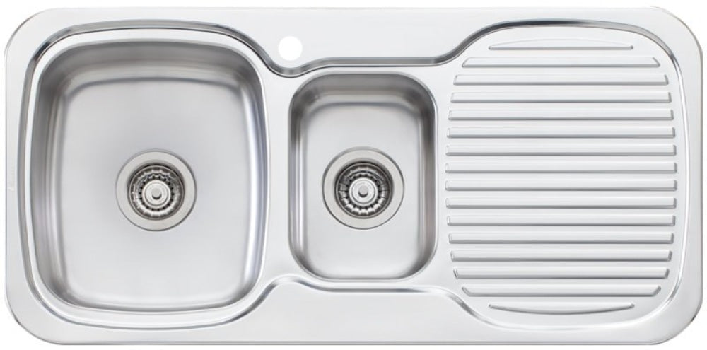 Oliveri Ll126 Lakeland 1 And 1/2 Bowl Right Hand Drainer Sink - Pre Order Top Mounted Kitchen Sinks