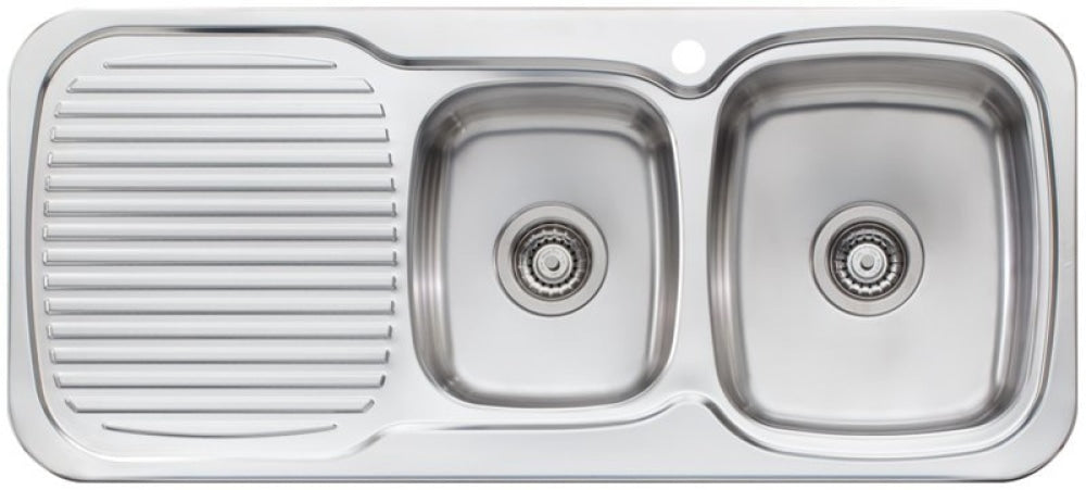 Oliveri Ll137 Lakeland 1 And 3/4 Bowl Left Hand Drainer Sink - Pre Order Top Mounted Kitchen Sinks