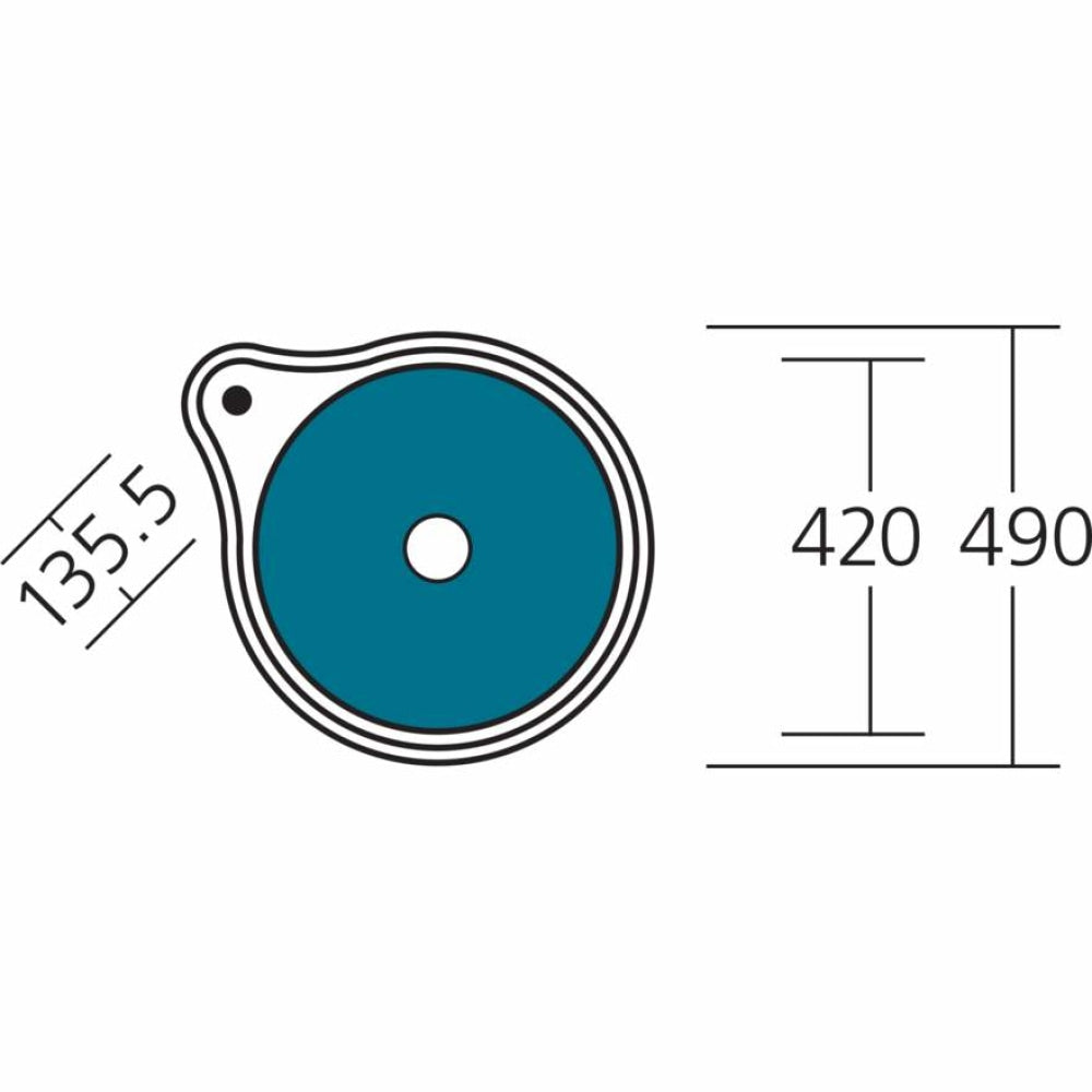 Oliveri Lr515 Solitaire Round Bowl Sink Top Mounted Kitchen Sinks